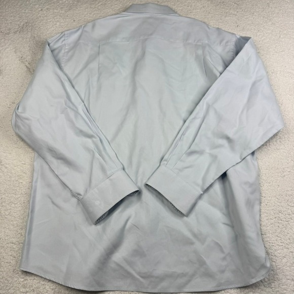 Brioni Light Blue Knit Dress Shirt Men's XL Collar 16.5 Made in Italy - Picture 6 of 11